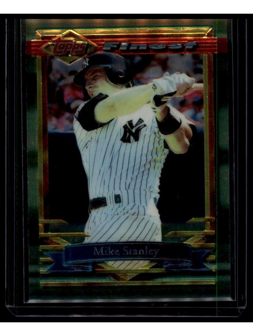 1994 Topps Finest Mike Stanley #76 Refractor NY Yankees - Picture 1 of 2